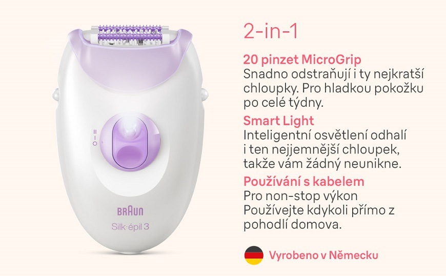 Braun Dámsky elektrický epilátor Silk-épil 3 3-000 7